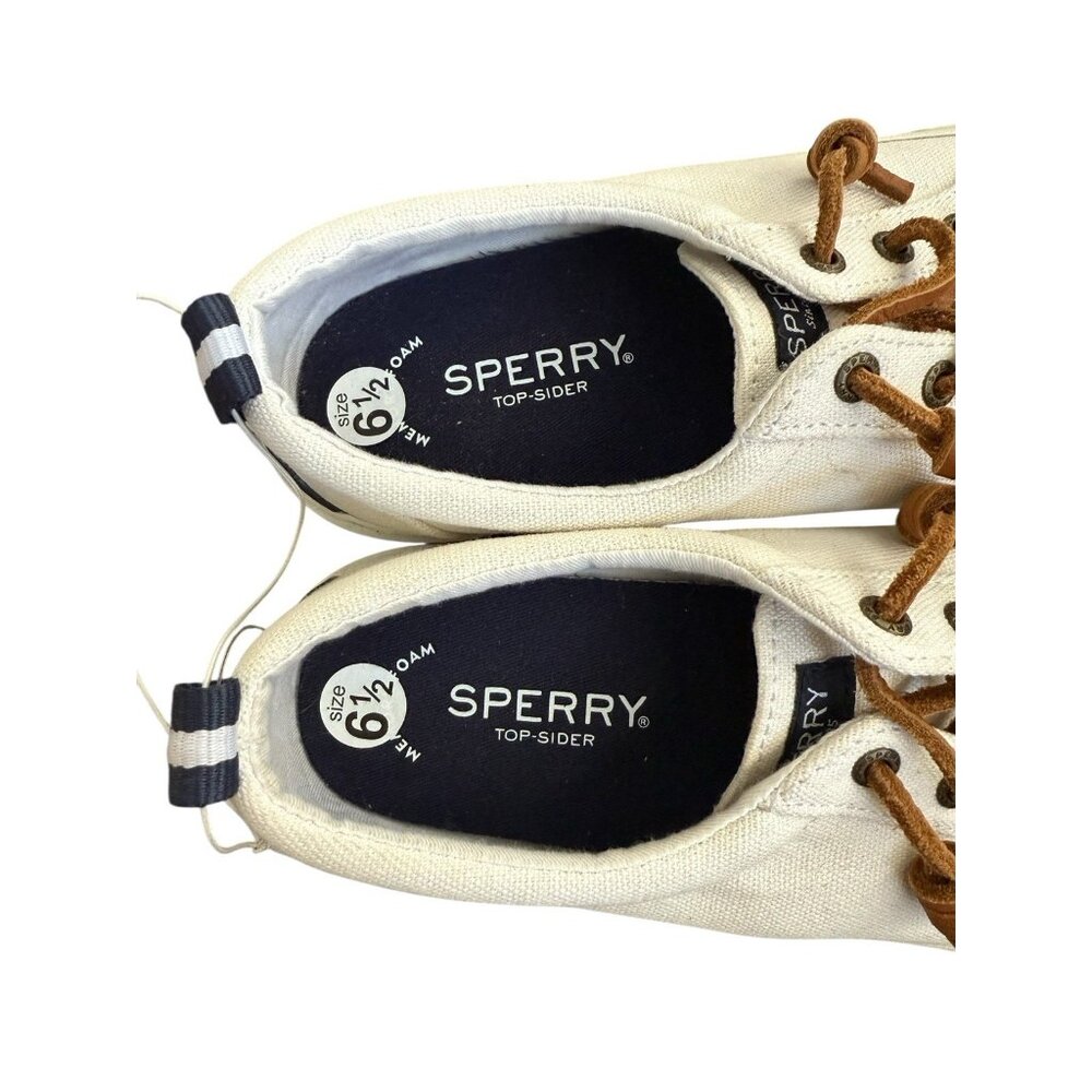 Sperry Topsider Women’s Size 6.5 High White Canvas Sneakers Shoes *PB - Picture 5 of 9